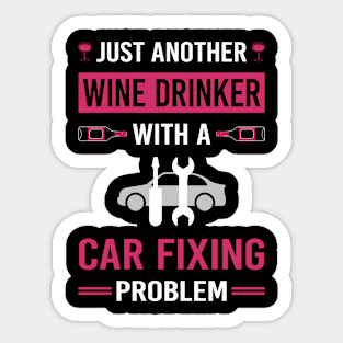 Wine Drinker Car Fixing Repair Sticker